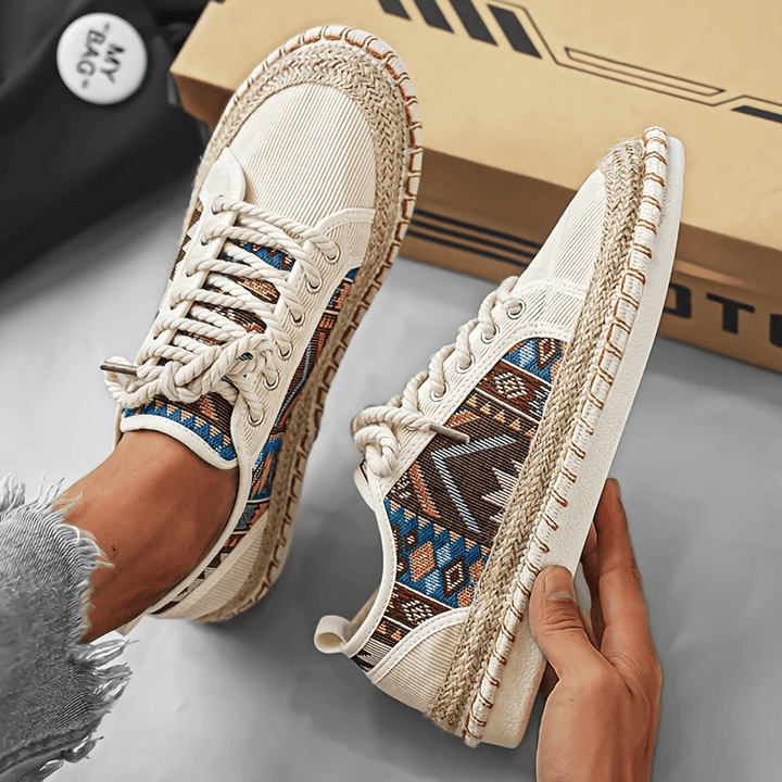Men's Bohemian Espadrille Sneakers | Vintage-Inspired & Breathable