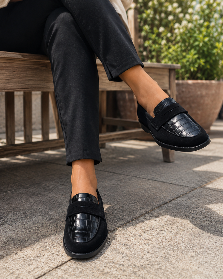 Gina | Comfort Loafers with Croc Detail