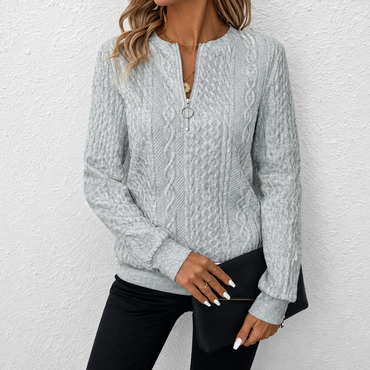 Heidi™ | Cozy Textured Quarter-Zip Pullover