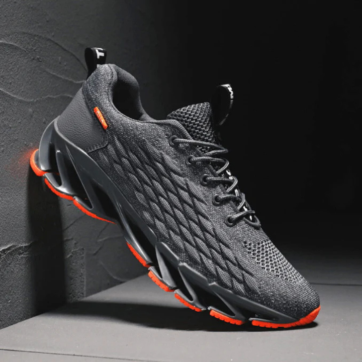 Men's Mesh Running Sneakers - Sporty Shoes with Enhanced Grip
