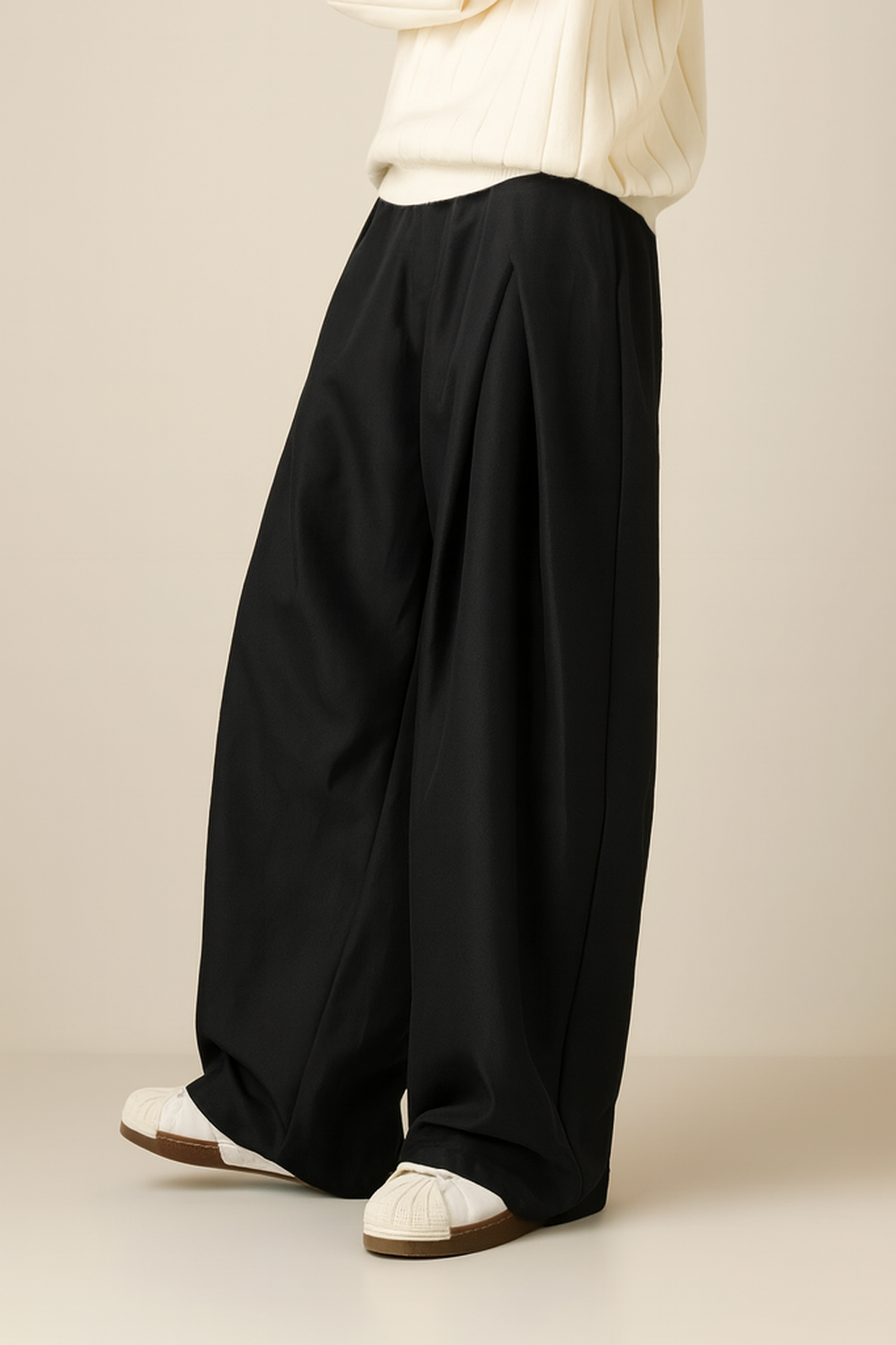 Classic Elegant High-Waisted Pleated Pants for Men