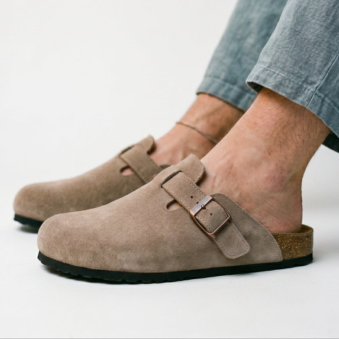 Classic Elegance Men's Suede Slippers