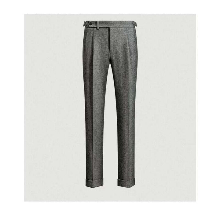 Vintage-Inspired Men's Tweed Trousers - Casual Style