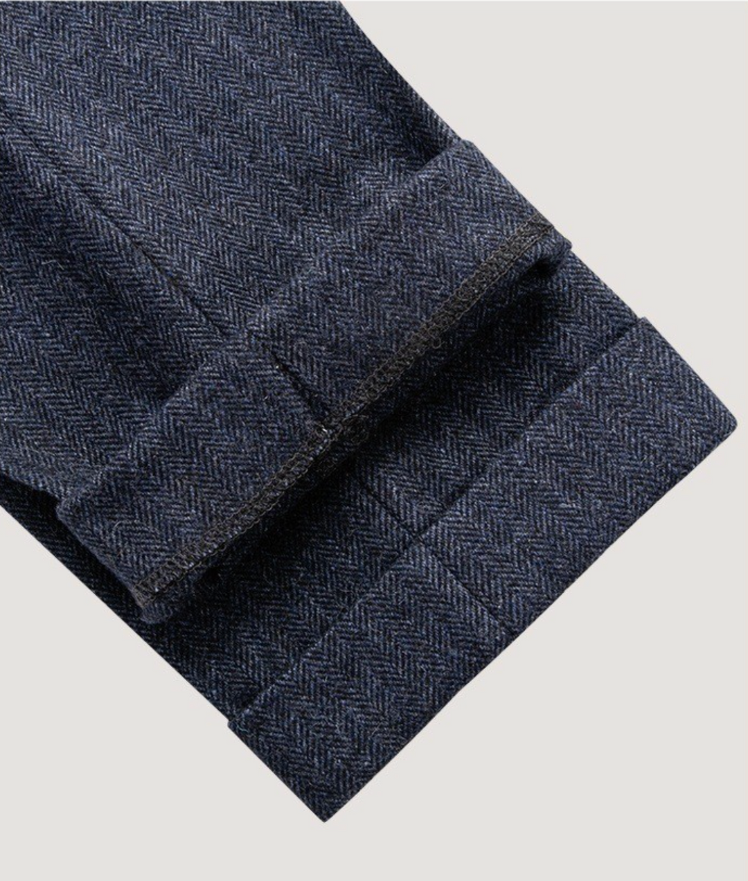 Vintage-Inspired Men's Tweed Trousers - Casual Style