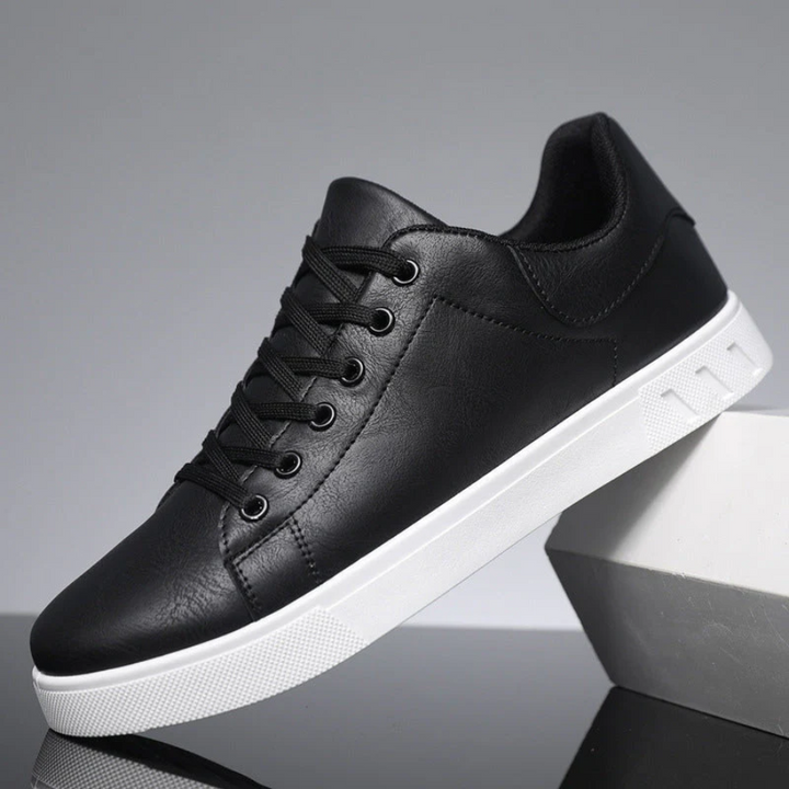 Men's Casual Lace-Up Sneakers with Contrasting Sole