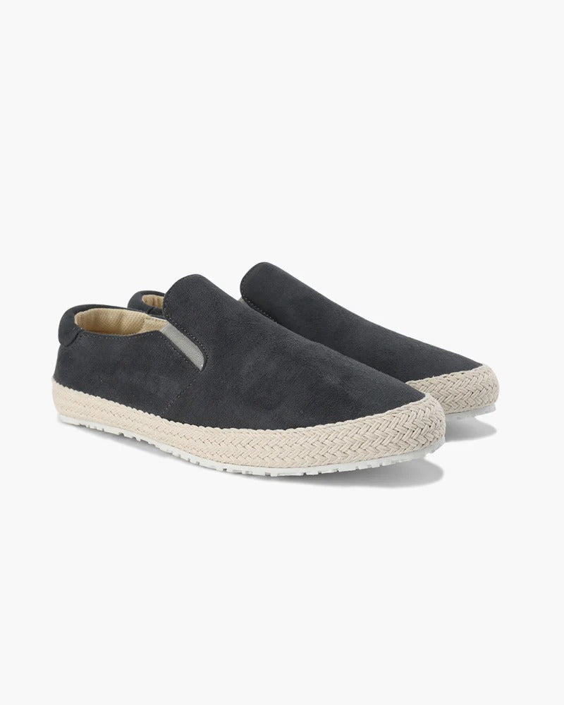 Gray Riviera Suede Espadrilles