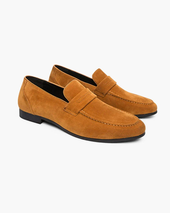Caramel Suede Classic Loafers