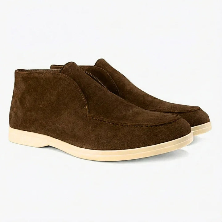 Navy Suede Mariner Loafers