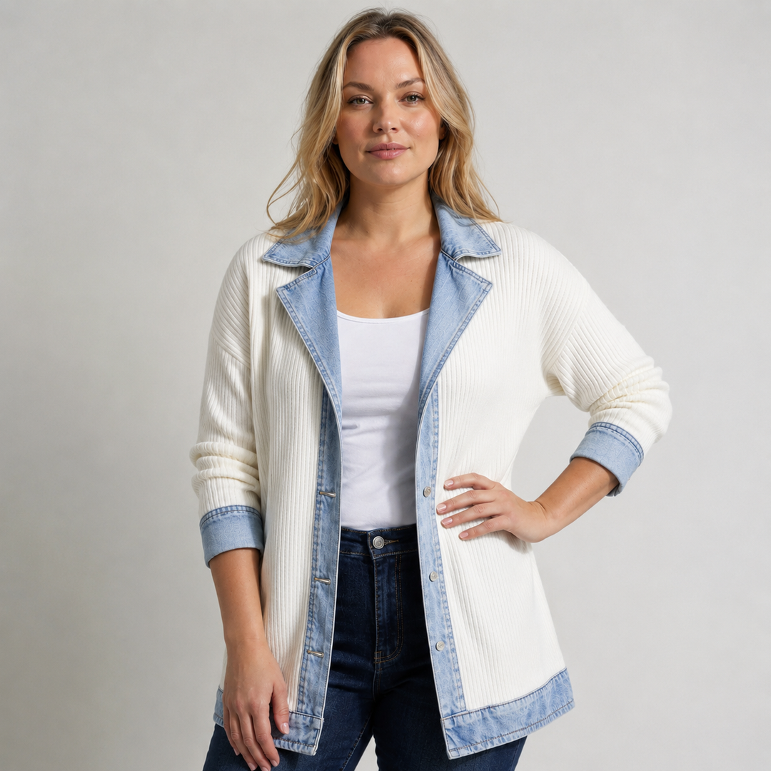 Kristen | Knit Denim Jacket