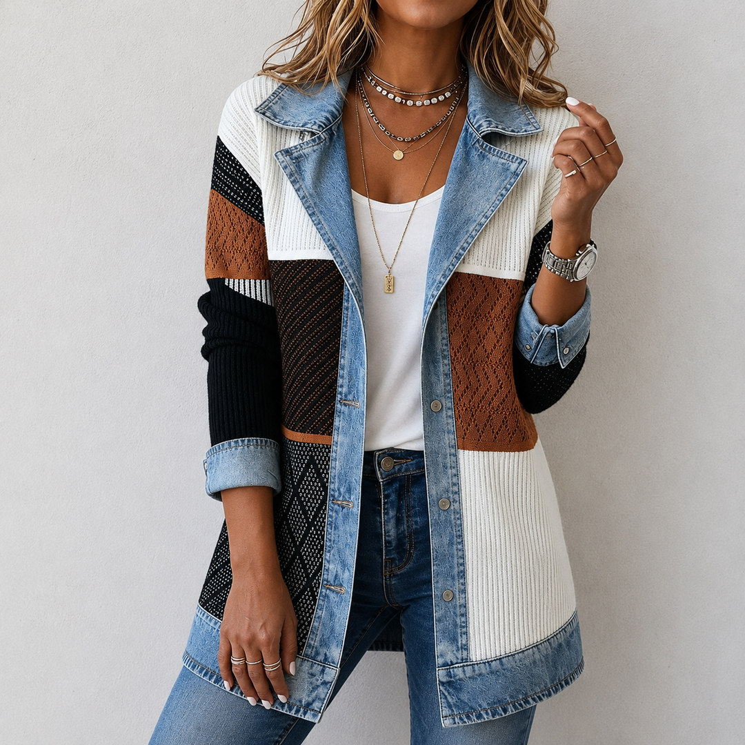Kristen | Knit Denim Jacket