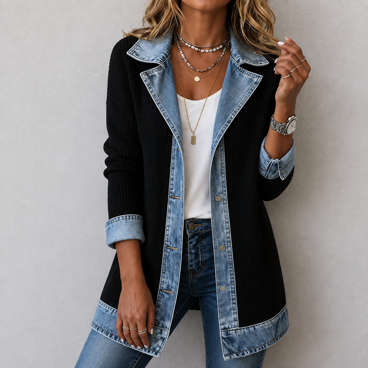Kristen | Knit Denim Jacket