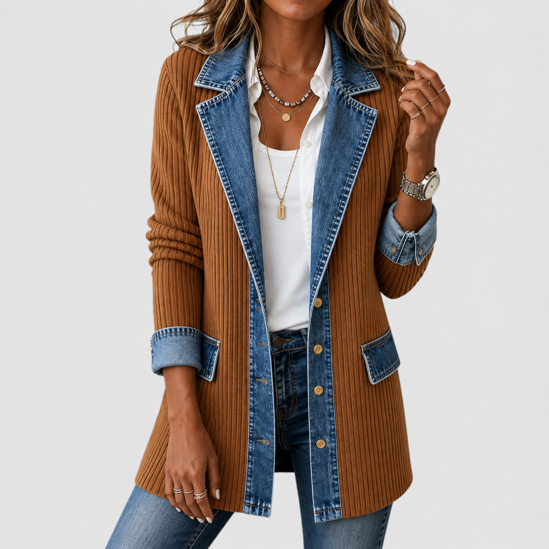 Kristen | Knit Denim Jacket