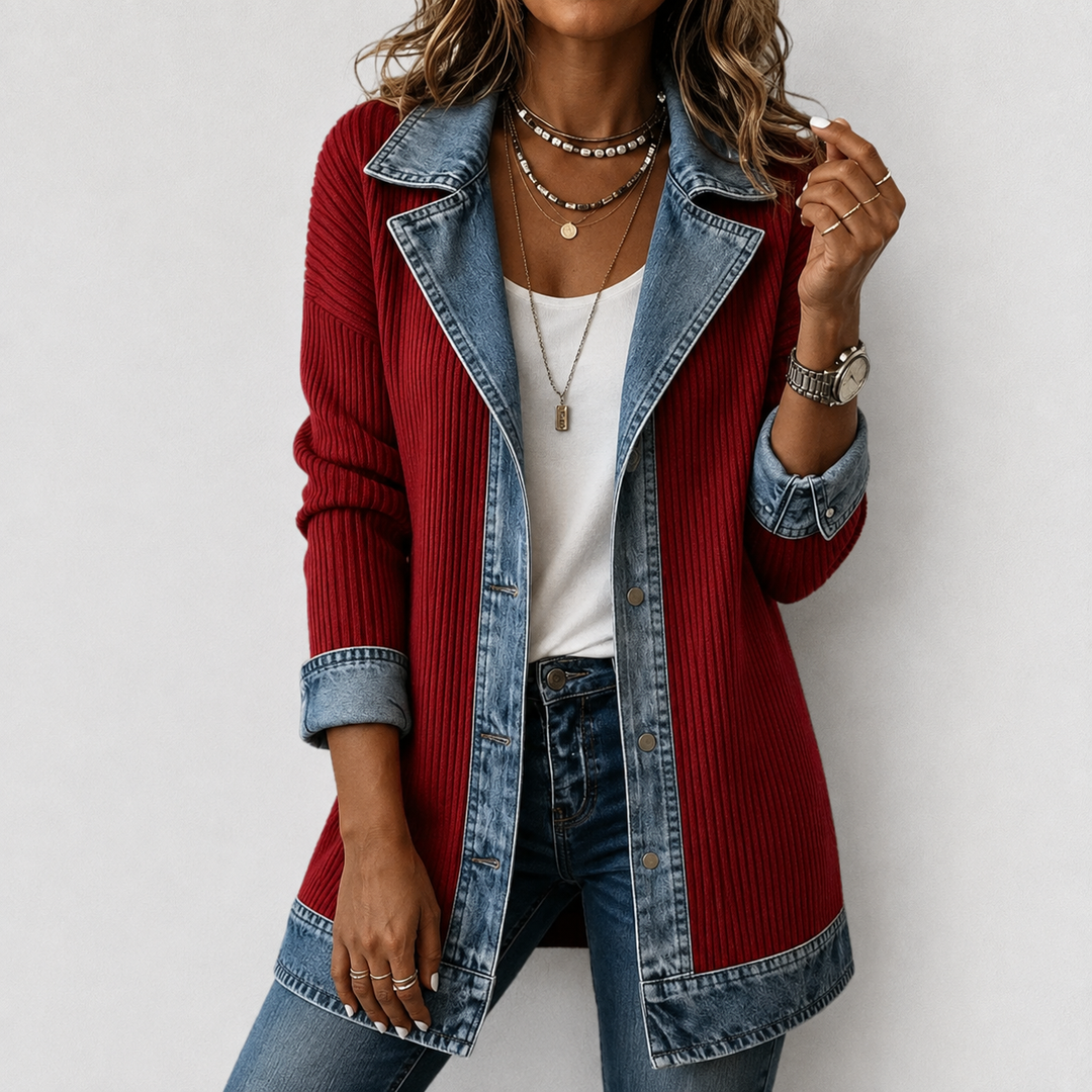 Kristen | Knit Denim Jacket