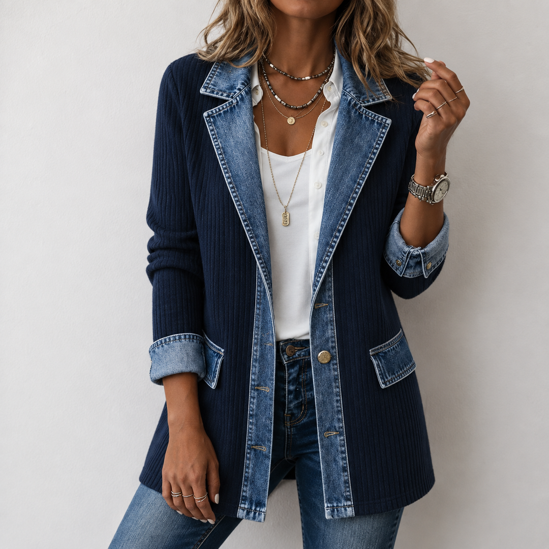 Kristen | Knit Denim Jacket