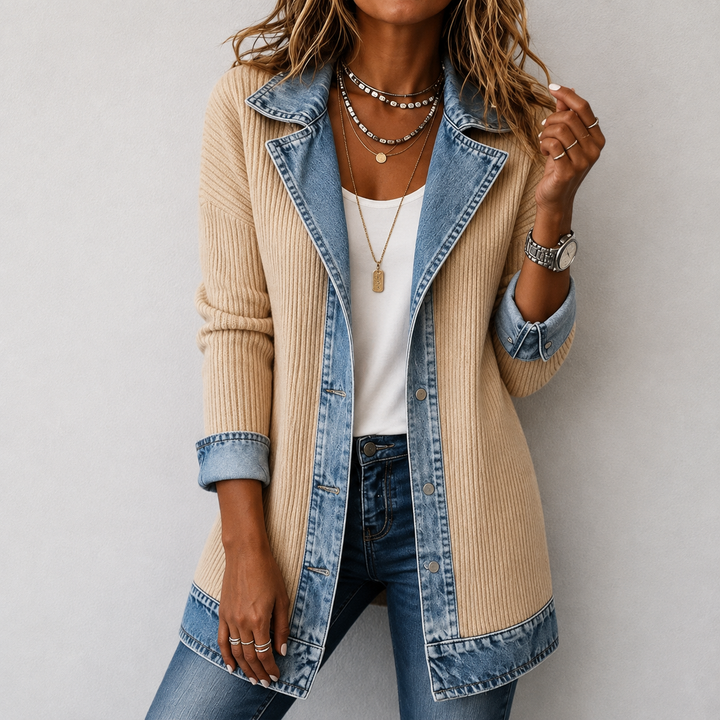 Kristen | Knit Denim Jacket