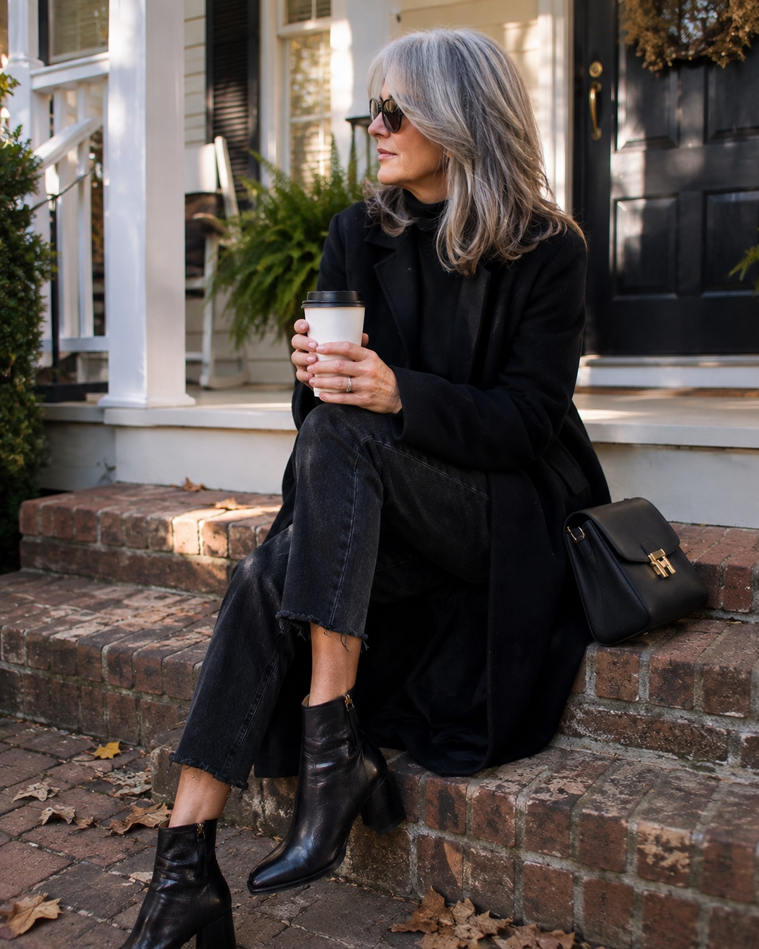 Rochelle | Mid-Heel Leather Ankle Boots