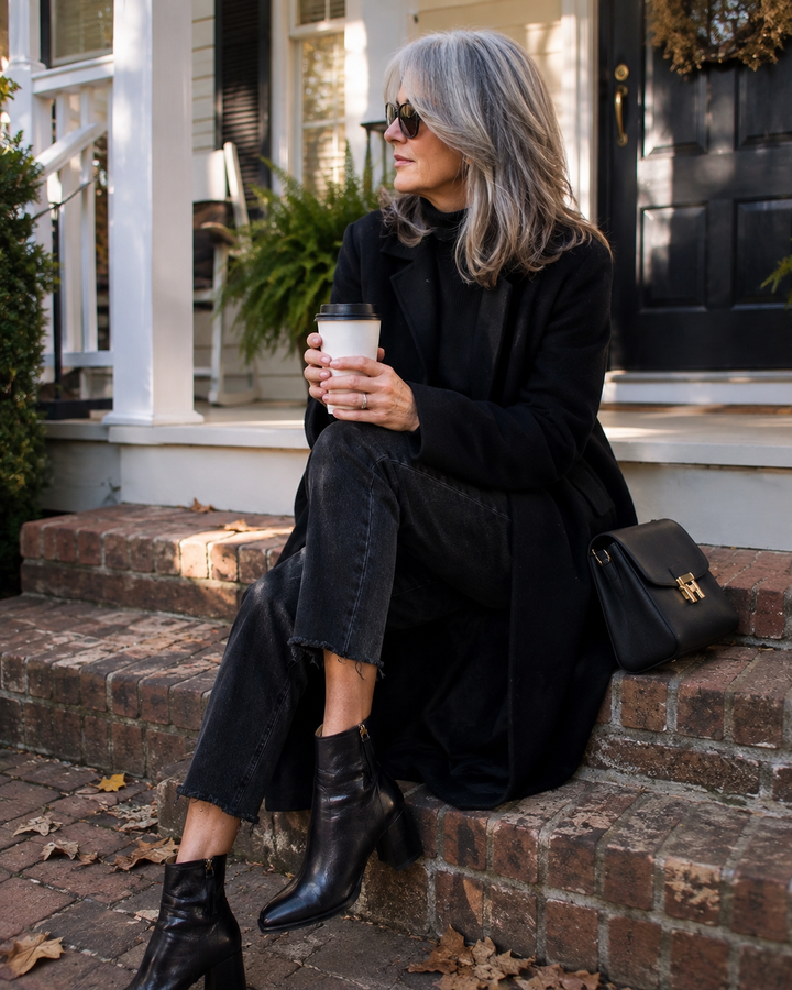 Rochelle | Mid-Heel Leather Ankle Boots
