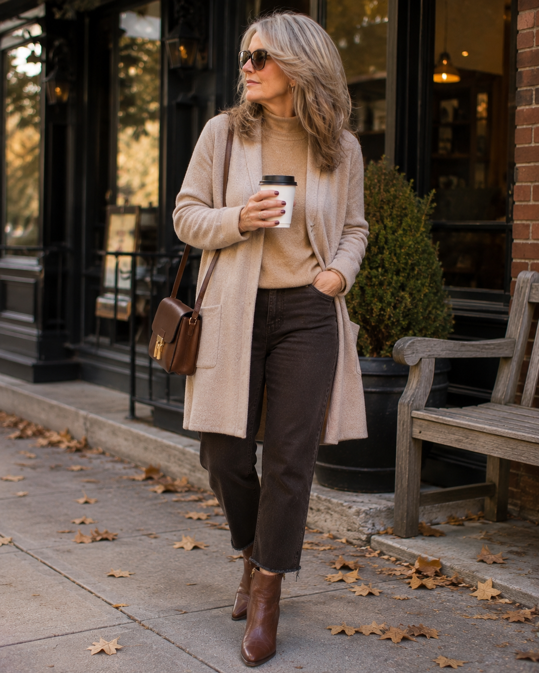 Rochelle | Mid-Heel Leather Ankle Boots