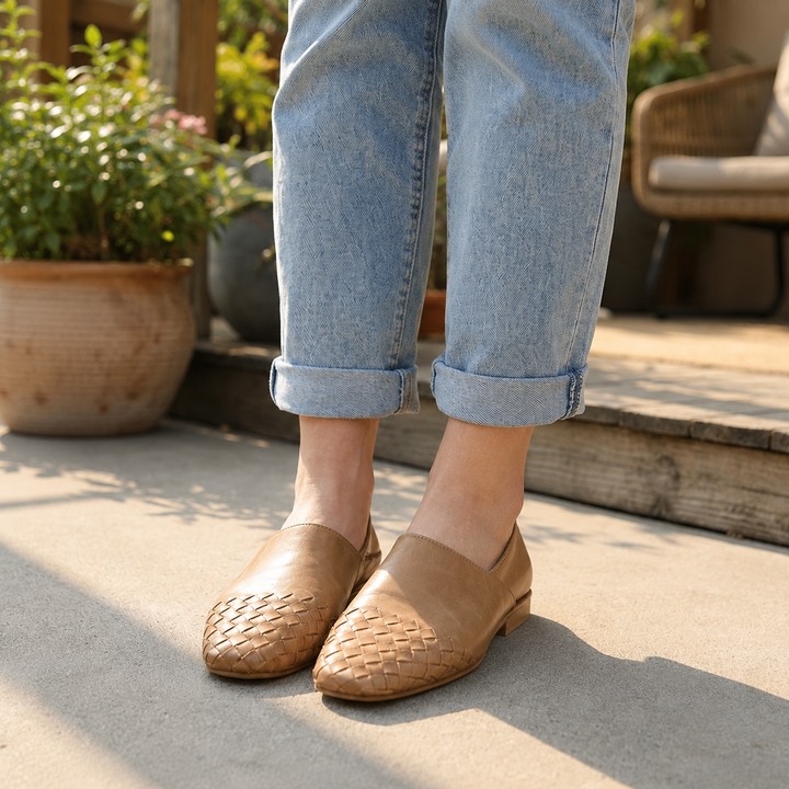 Sally | Woven Slip-On Mules for Effortless Style