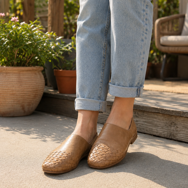 Sally | Woven Slip-On Mules for Effortless Style