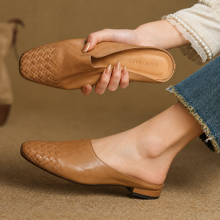 Sally | Woven Slip-On Mules for Effortless Style