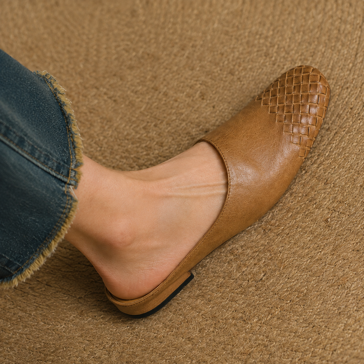 Sally | Woven Slip-On Mules for Effortless Style