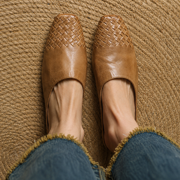 Sally | Woven Slip-On Mules for Effortless Style