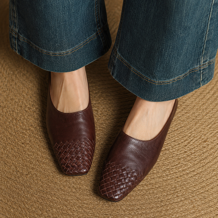 Sally | Woven Slip-On Mules for Effortless Style