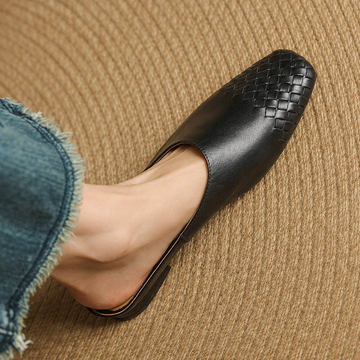Sally | Woven Slip-On Mules for Effortless Style