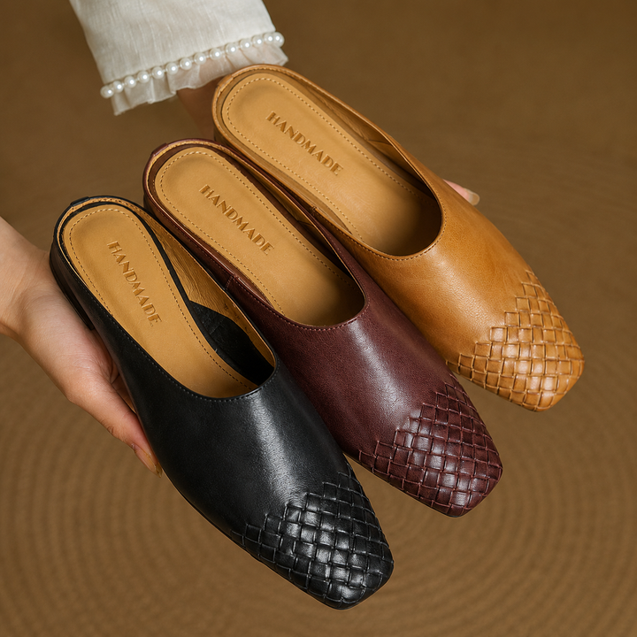 Sally | Woven Slip-On Mules for Effortless Style